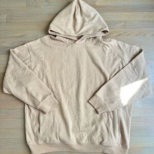 ROOTS Canada ONE Hoodie Oversized Boyfriend in Camel Beige Size Medium